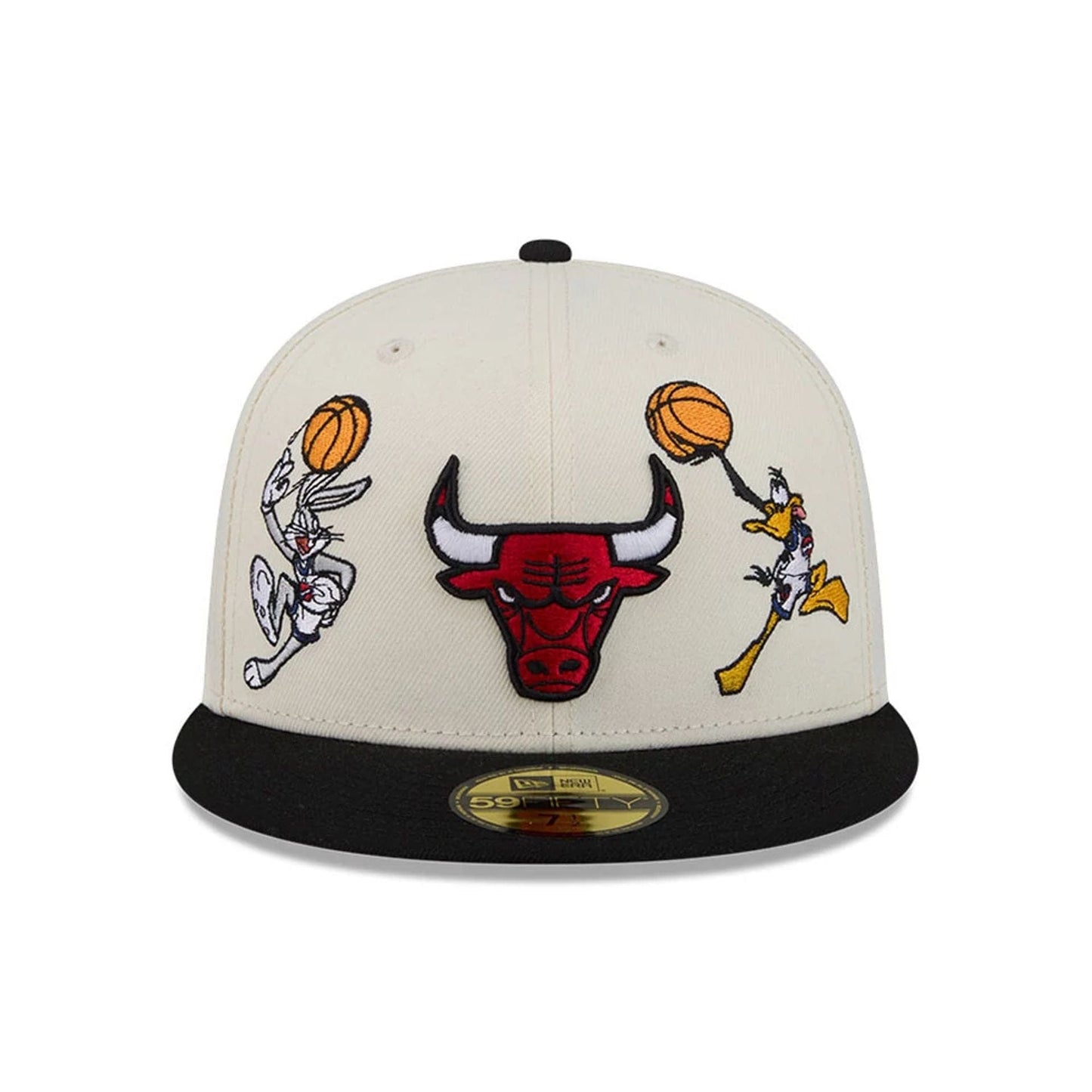 Pictured is this Space Jam Tune Squad Chicago Bulls 59FIFTY Fitted cap in White. 3