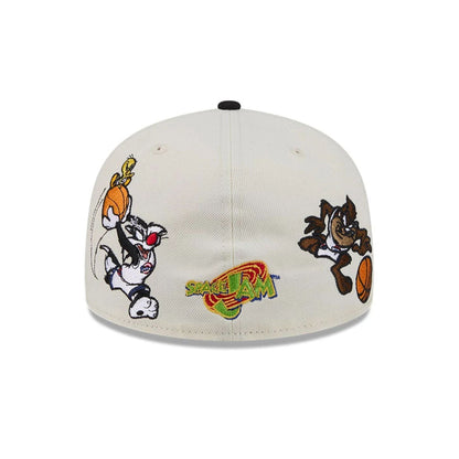 Pictured is this Space Jam Tune Squad Chicago Bulls 59FIFTY Fitted cap in White. 5