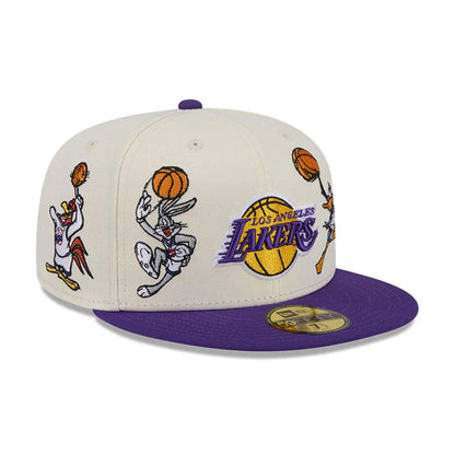 Pictured is this Space Jam Tune Squad LA Lakers 59FIFTY Fitted cap in White. 4