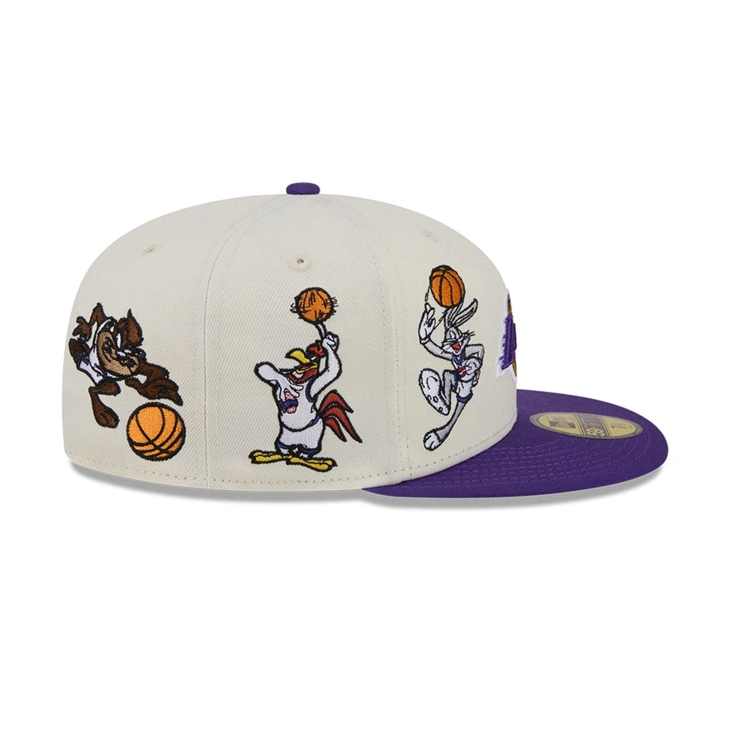 Pictured is this Space Jam Tune Squad LA Lakers 59FIFTY Fitted cap in White. 7