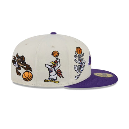Pictured is this Space Jam Tune Squad LA Lakers 59FIFTY Fitted cap in White. 7
