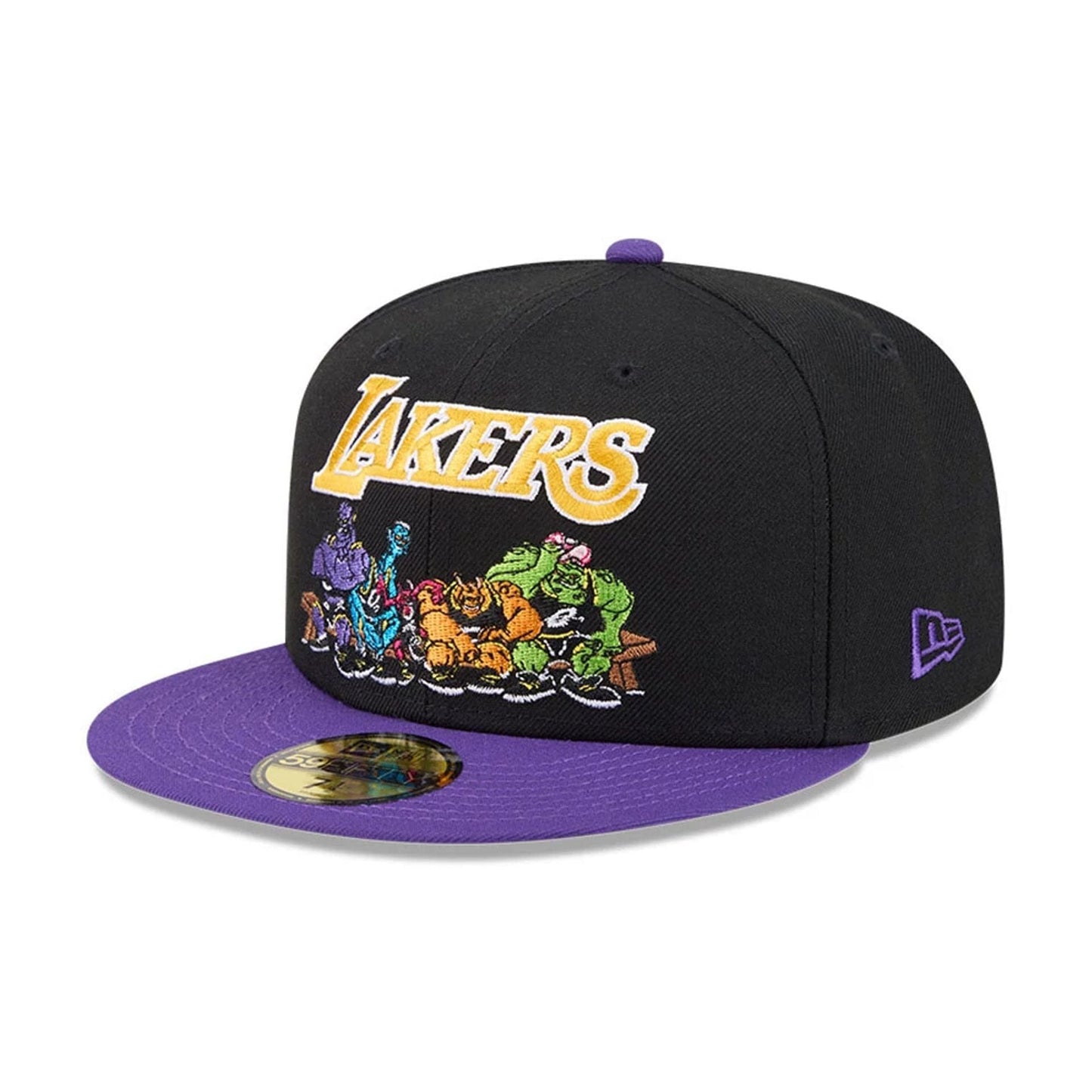 Pictured is this Space Jam Monstars LA Lakers 59FIFTY Fitted cap in Black. 4