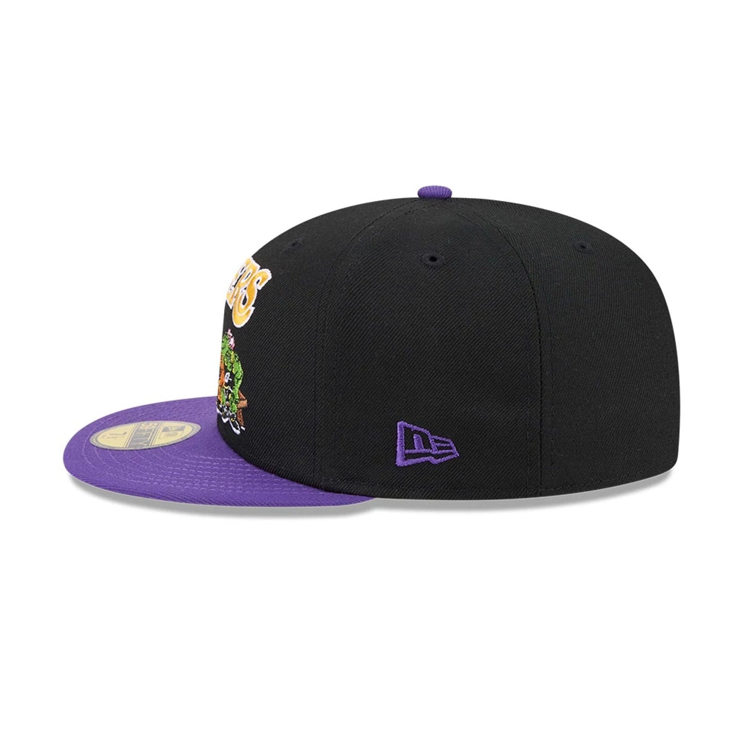 Pictured is this Space Jam Monstars LA Lakers 59FIFTY Fitted cap in Black. 7