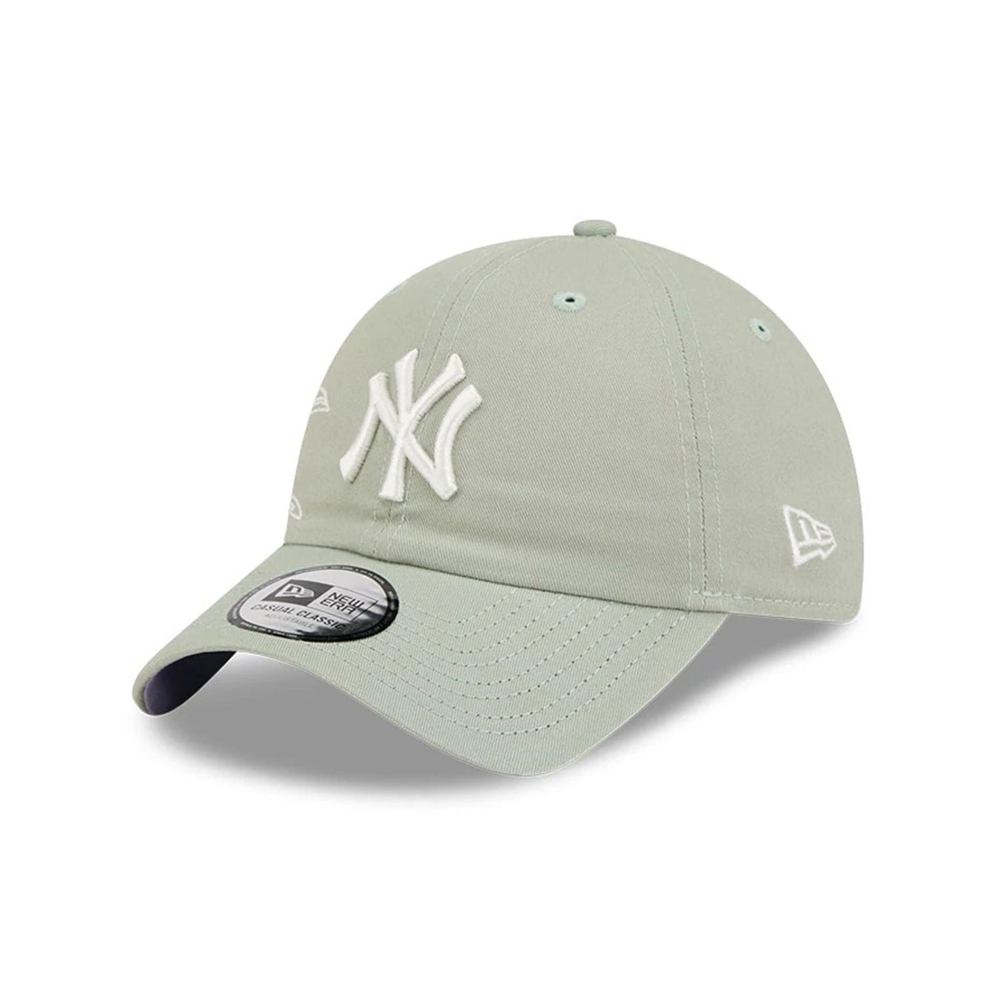 Pictured is this MLB Stitched Flowers New York Yankees Casual Classic cap in pastel green. 4