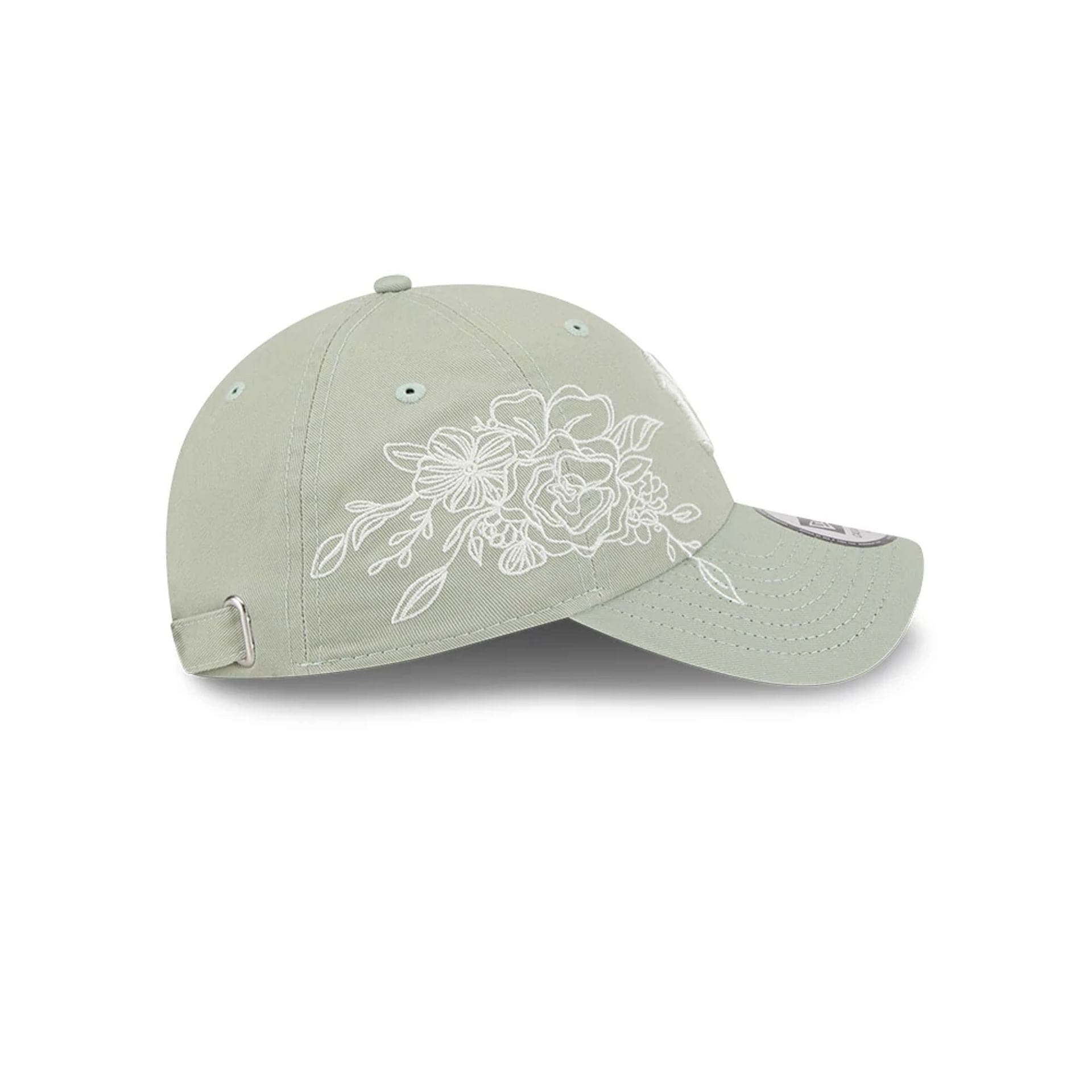 Pictured is this MLB Stitched Flowers New York Yankees Casual Classic cap in pastel green. 5