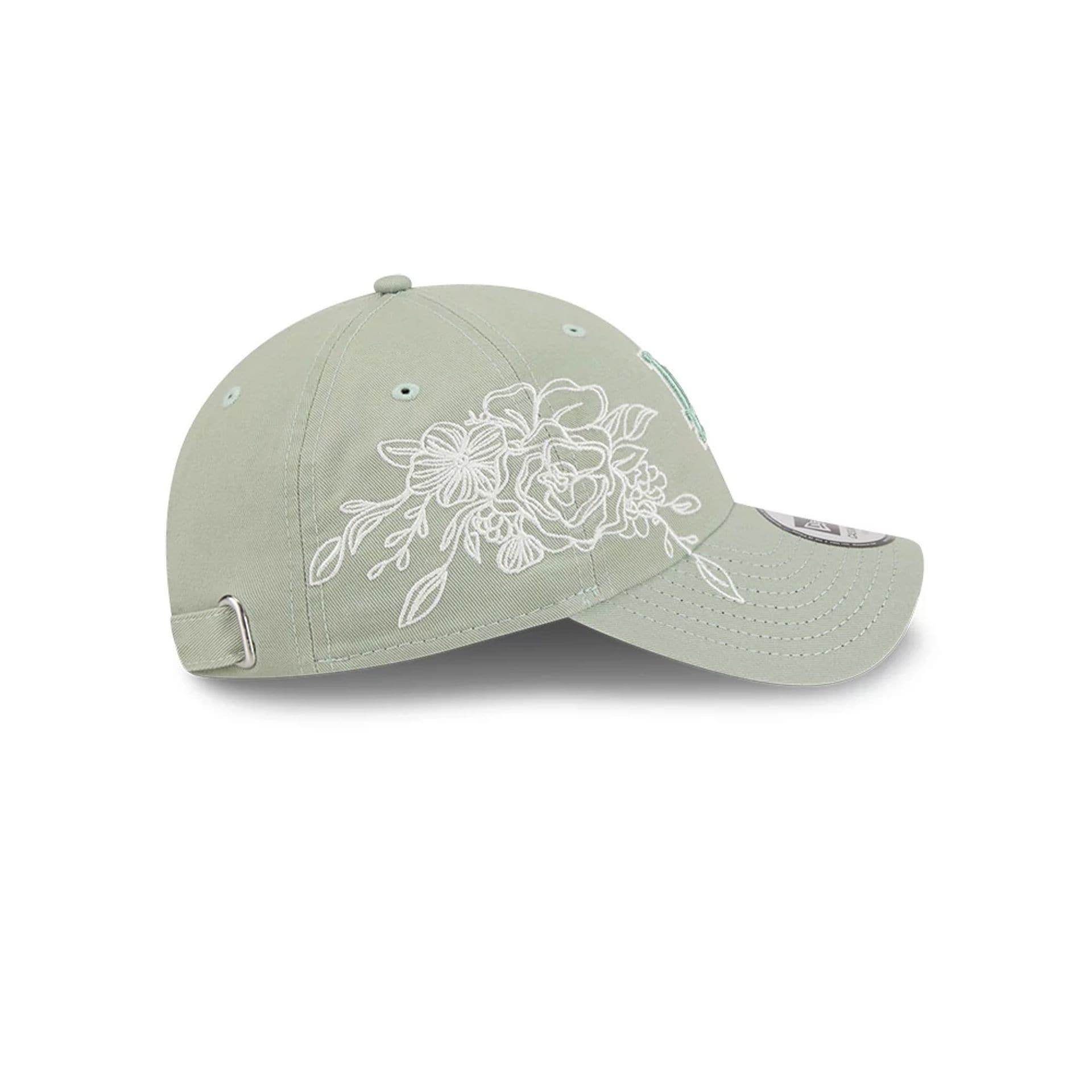 Pictured is this MLB Stitched Flowers LA Dodgers Casual Classic cap in pastel green. 5