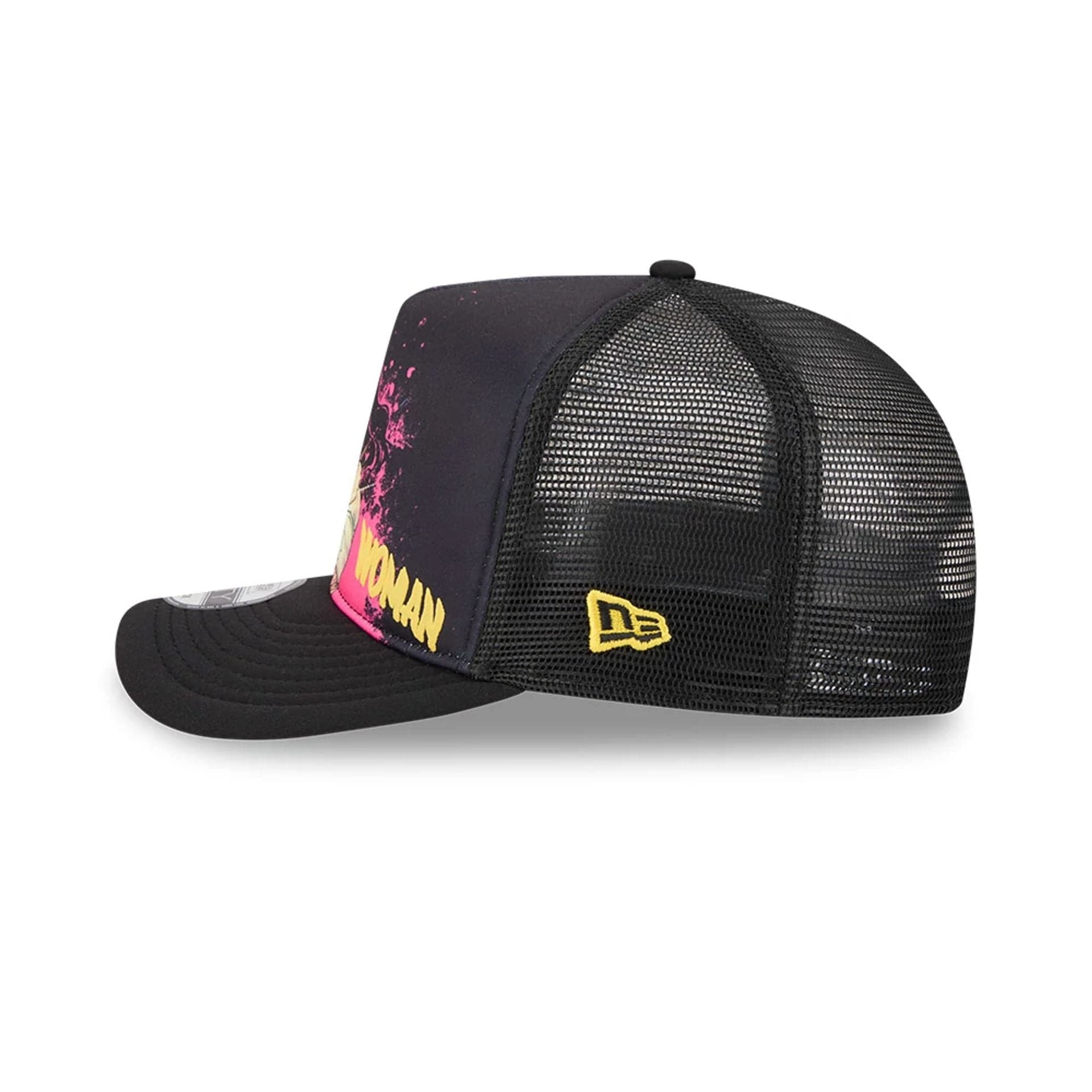 Pictured is this Womens DC Wonder Woman 9FIFTY A-Frame Snapback cap in black. 5