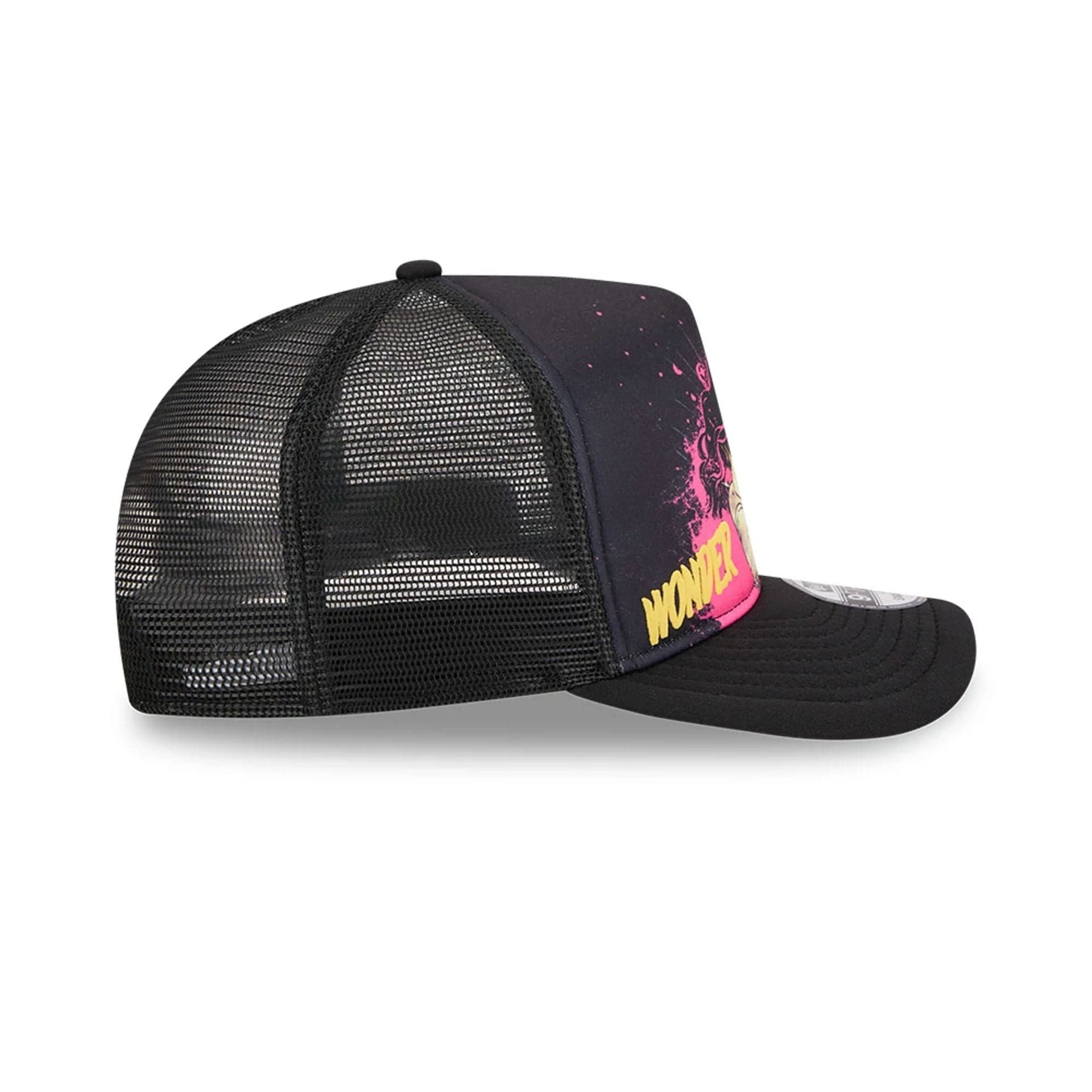 Pictured is this Womens DC Wonder Woman 9FIFTY A-Frame Snapback cap in black. 6