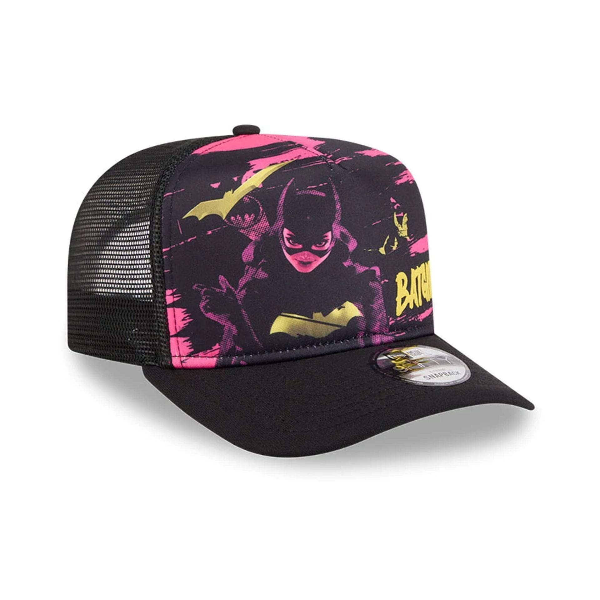 Pictured is this Womens DC Batgirl 9FIFTY A-Frame Snapback cap in black. 4