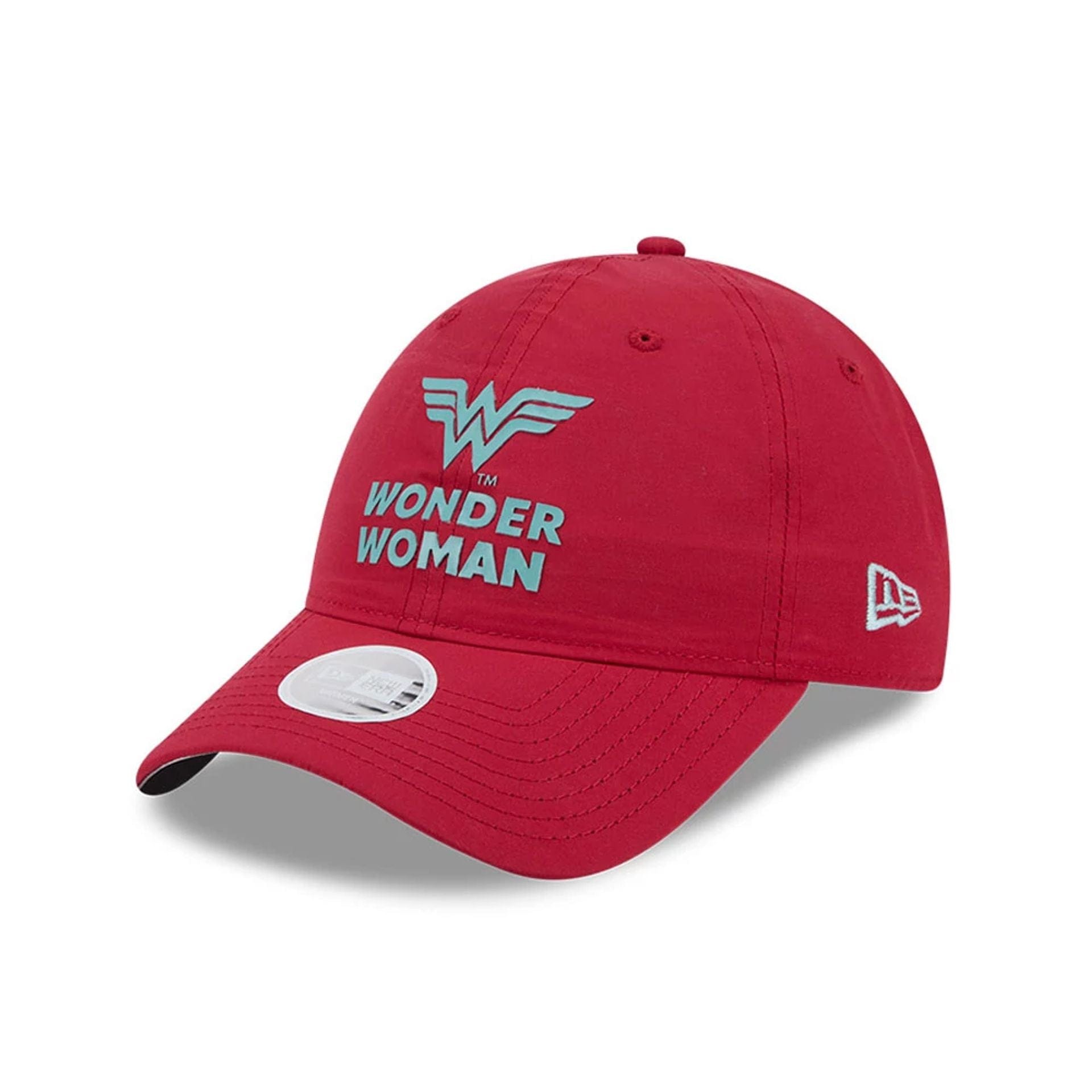 Pictured is this Womens DC Wonder Woman Open Back cap in dark red. 1