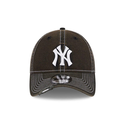 Pictured is this MLB Stencil Distressed New York Yankees 9TWENTY cap in black. 2