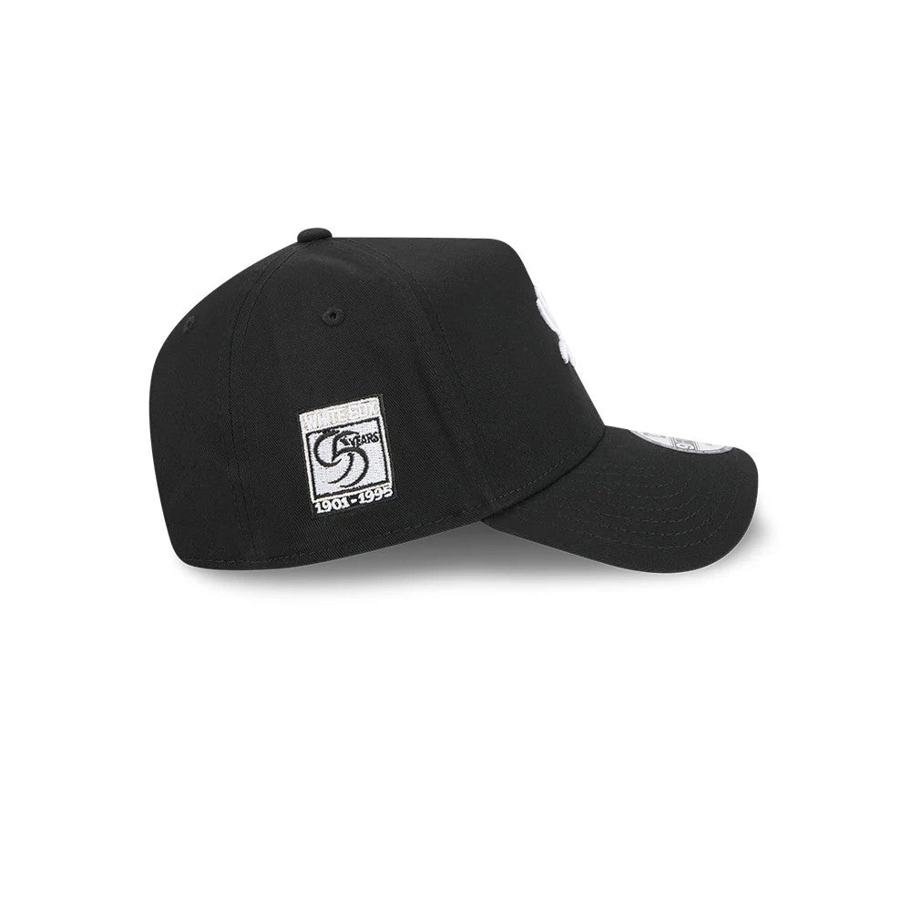 Pictured is this MLB Cooperstown Anniversary Chicago White Sox 9FORTY A-Frame cap in black. 5