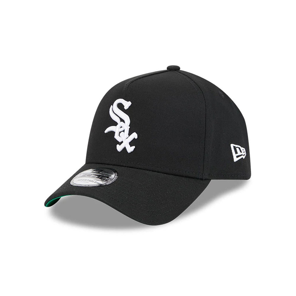Pictured is this MLB Cooperstown Anniversary Chicago White Sox 9FORTY A-Frame cap in black. 4