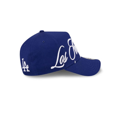 Pictured is this MLB Calligraphy LA Dodgers 9FORTY A-Frame cap in dark blue. 6