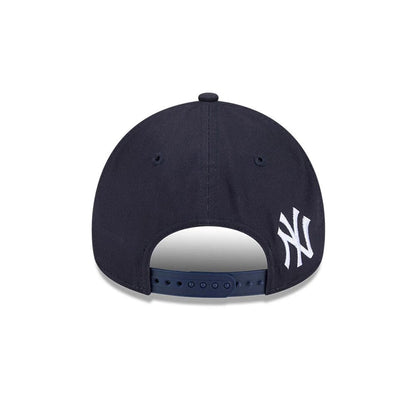 Pictured is this MLB Calligraphy New York Yankees 9FORTY A-Frame cap in navy. 7