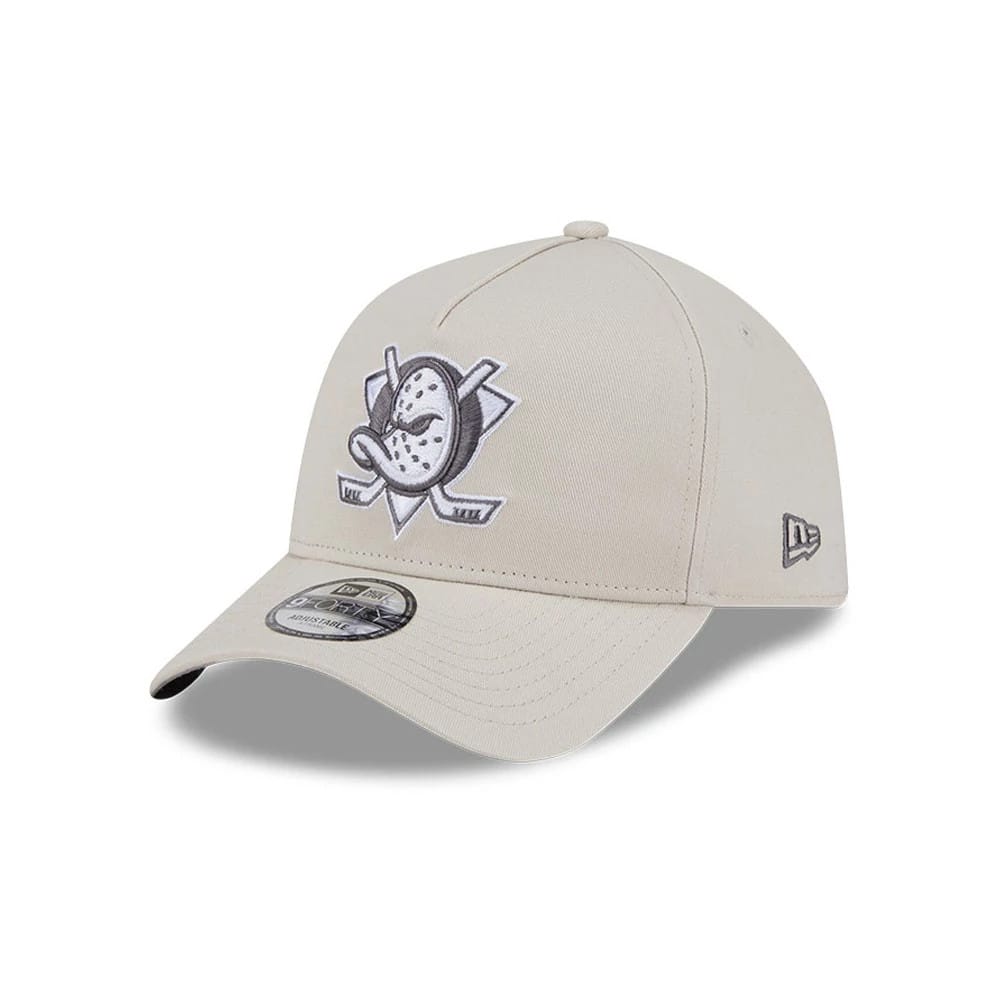 Pictured is this NHL Concrete Anaheim Ducks 9FORTY A-Frame cap in Stone. 1