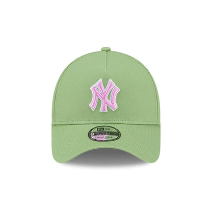 Pictured is this MLB Strawberry Matcha New York Yankees 9FORTY A-Frame cap in green. 3