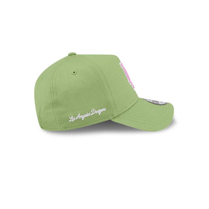 Pictured is this MLB Strawberry Matcha LA Dodgers 9FORTY A-Frame cap in green. 5