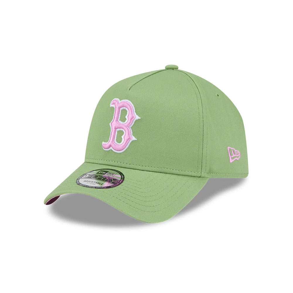 Pictured is this MLB Strawberry Matcha Boston Red Sox 9FORTY A-Frame cap in green. 4