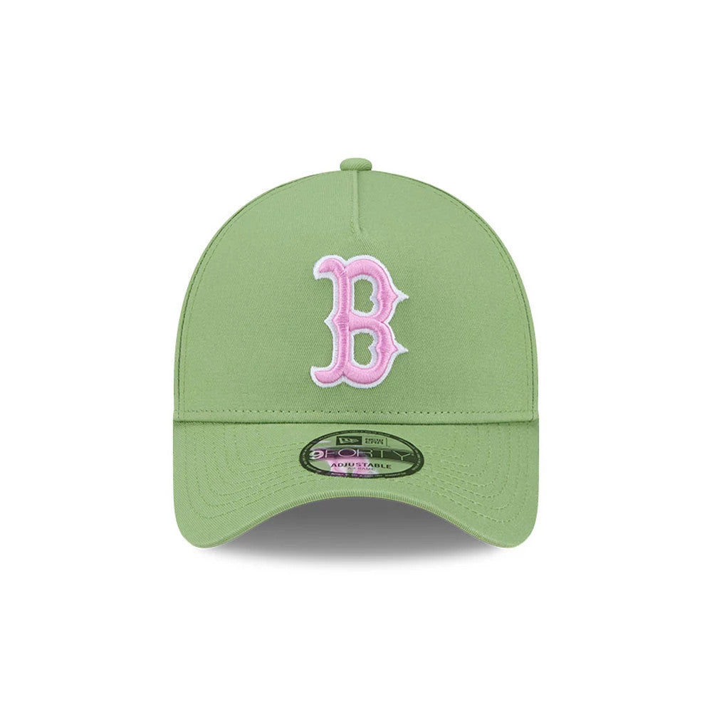 Pictured is this MLB Strawberry Matcha Boston Red Sox 9FORTY A-Frame cap in green. 3