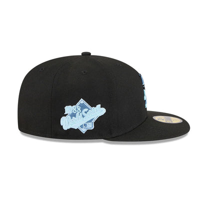 Pictured is this MLB Camo Infill LA Dodgers 59FIFTY Fitted cap in black. 5