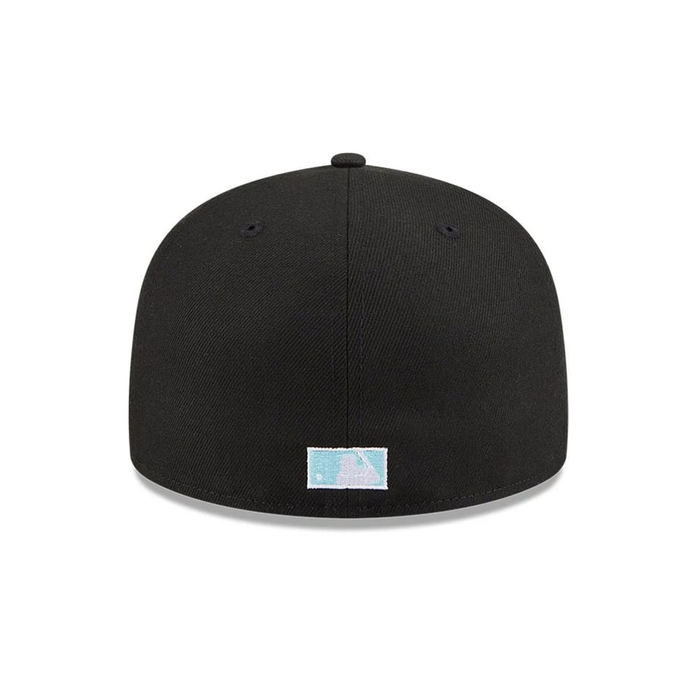 Pictured is this MLB Camo Infill LA Dodgers 59FIFTY Fitted cap in black. 7