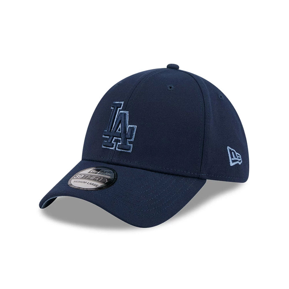 Pictured is this MLB Faded Oceanside LA Dodgers 39THIRTY Stretch Fit cap in dark blue. 1