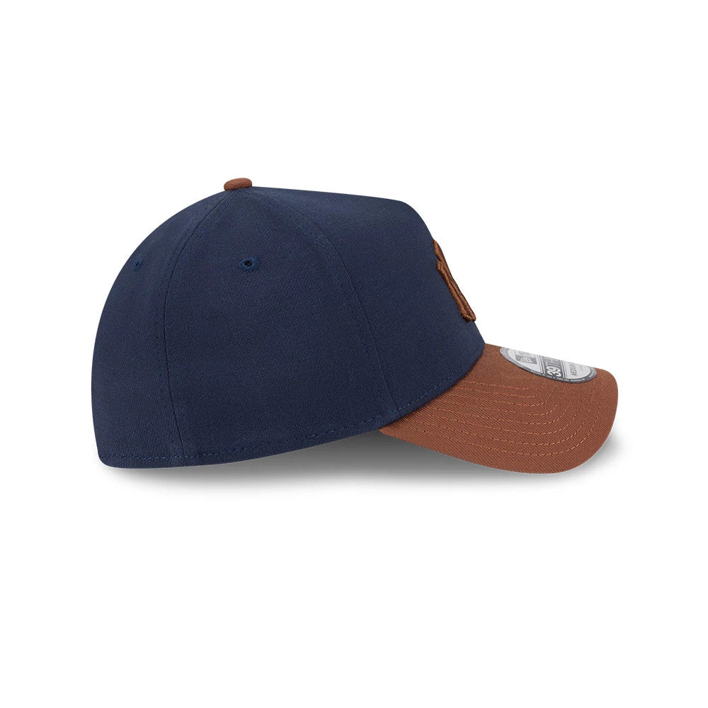Pictured is this MLB Blueberry Tiramisu New York Yankees 39THIRTY A-Frame Stretch Fit cap in navy. 6