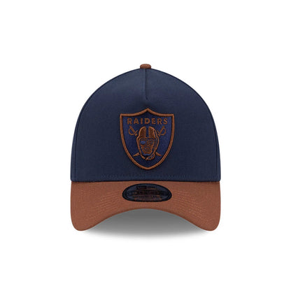 Pictured is this NFL Blueberry Tiramisu Las Vegas Raiders 39THIRTY A-Frame Stretch Fit cap in navy. 3