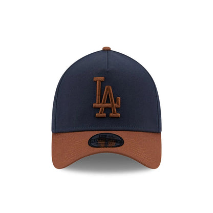 Pictured is this MLB Blueberry Tiramisu LA Dodgers 39THIRTY A-Frame Stretch Fit cap in navy. 3