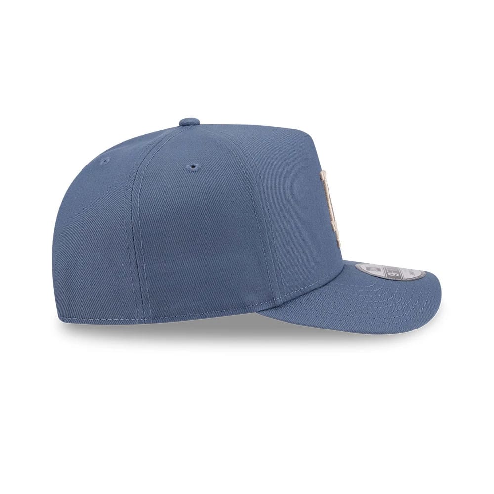 Pictured is this MLB Slate Stone LA Dodgers 9FIFTY A-Frame Snapback cap in dark blue. 6