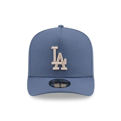 Pictured is this MLB Slate Stone LA Dodgers 9FIFTY A-Frame Snapback cap in dark blue. 3