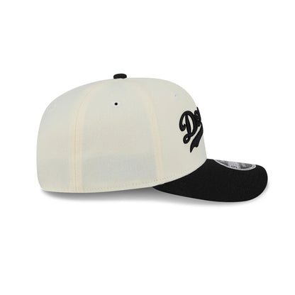 Pictured is this MLB 2 Tone LA Dodgers 9SEVENTY Stretch Snap cap in cream & black. 6