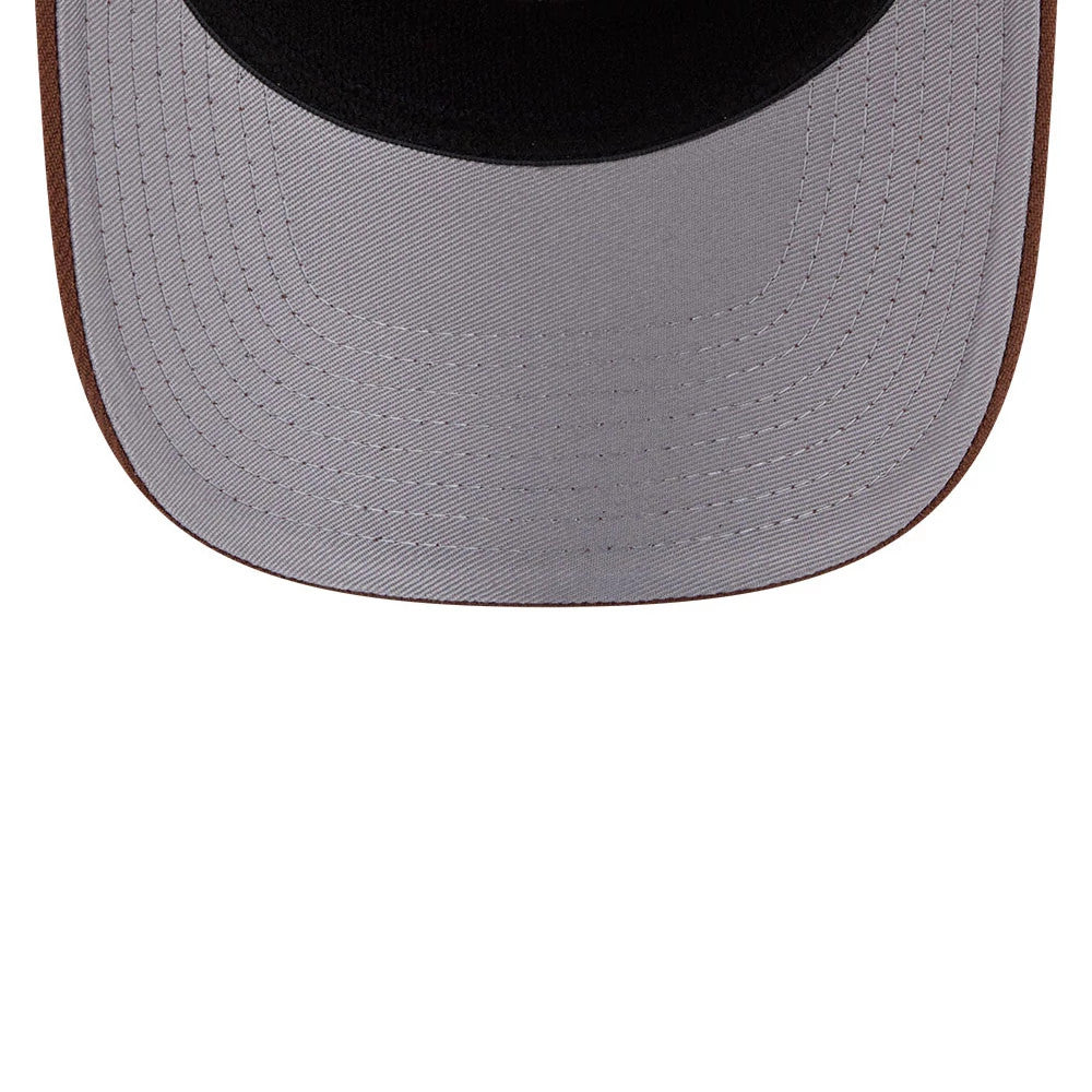 Pictured is this MLB Candied Pecan LA Dodgers 9SEVENTY Stretch Snap cap in beige. 2