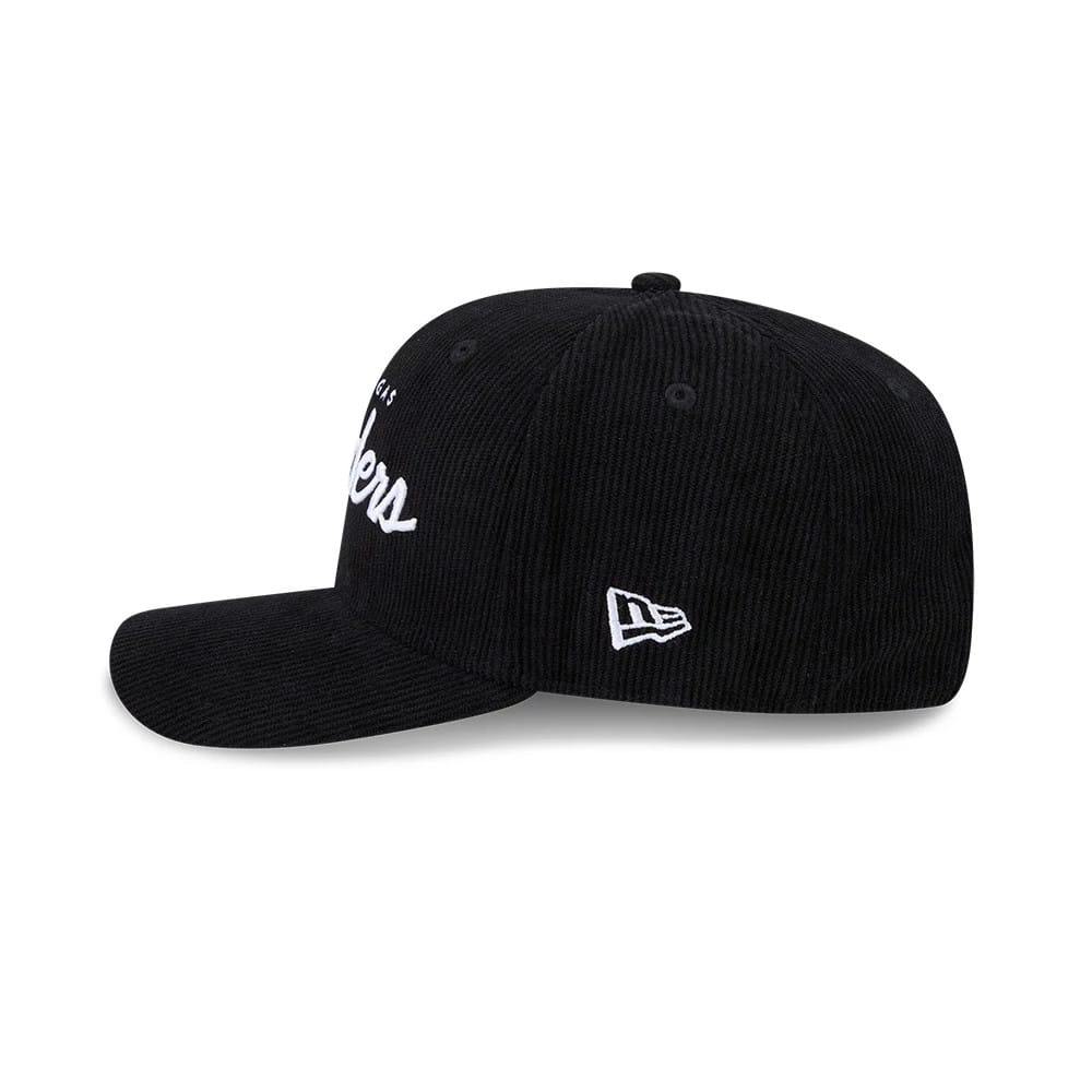NFL Cord Script Raiders Black 9SEVENTY Stretch Snap Cap | NEC EU