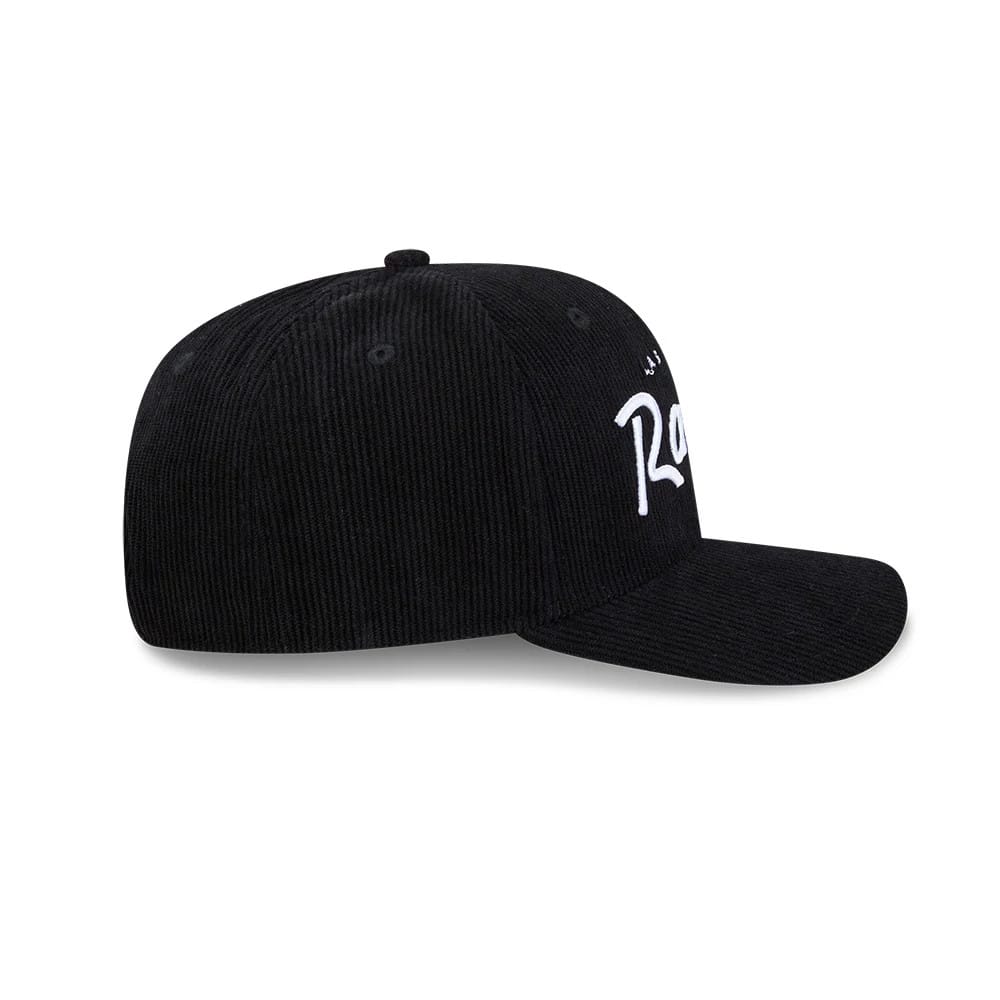 NFL Cord Script Raiders Black 9SEVENTY Stretch Snap Cap | NEC EU