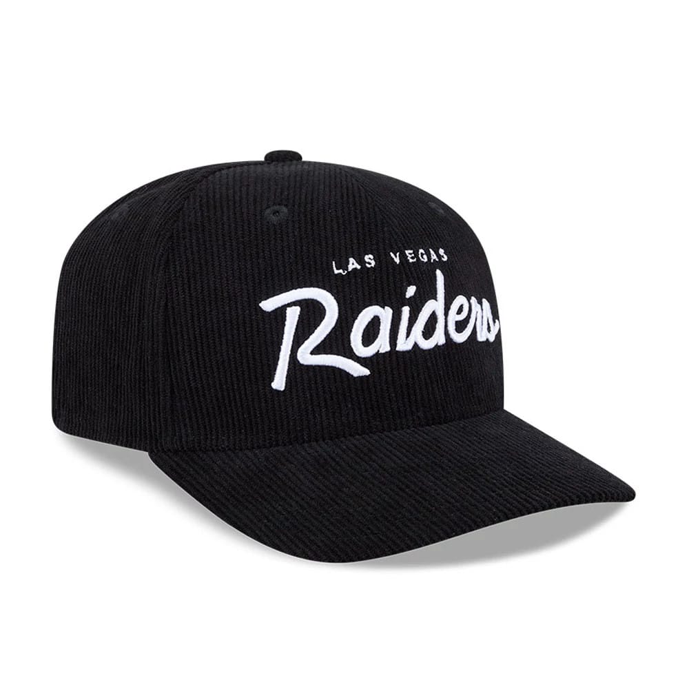 NFL Cord Script Raiders Black 9SEVENTY Stretch Snap Cap | NEC EU