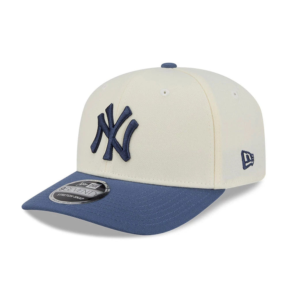 MLB Slate Stone Yankees Cream & Blue 9SEVENTY Stretch Snap Cap