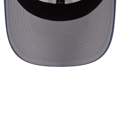 Pictured is this MLB Slate Stone New York Yankees 9SEVENTY Stretch Snap cap in cream & dark blue. 2