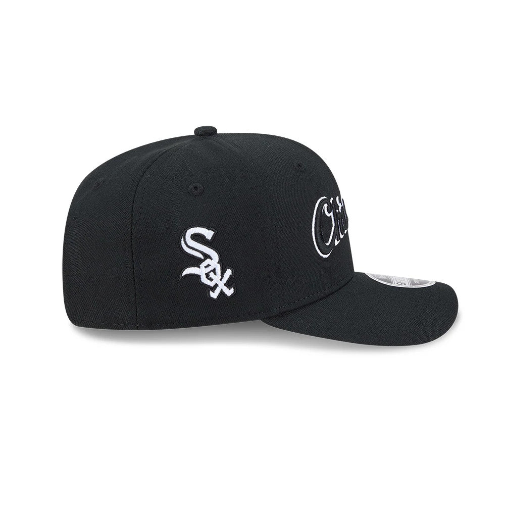 Pictured is this MLB Chicago White Sox 9SEVENTY Stretch Snap cap in black. 5