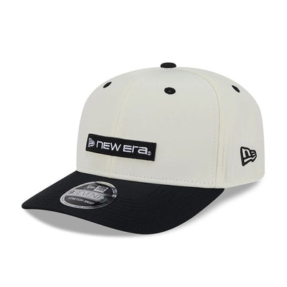 Pictured is this New Era Linear Logo 9SEVENTY Stretch Snap cap in white. 8