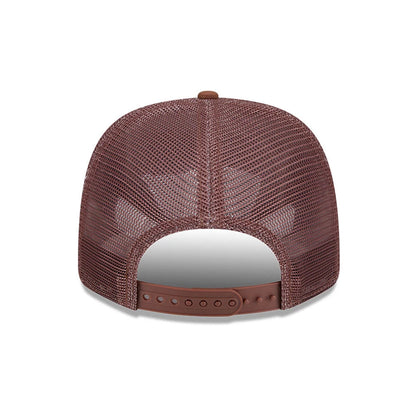 Pictured is this MLB Tiramisu LA Dodgers 9SEVENTY Stretch Snap cap in dark brown. 7