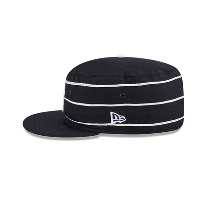 Pictured is this MLB Cooperstown New York Yankees Pillbox Adjustable cap in navy. 5