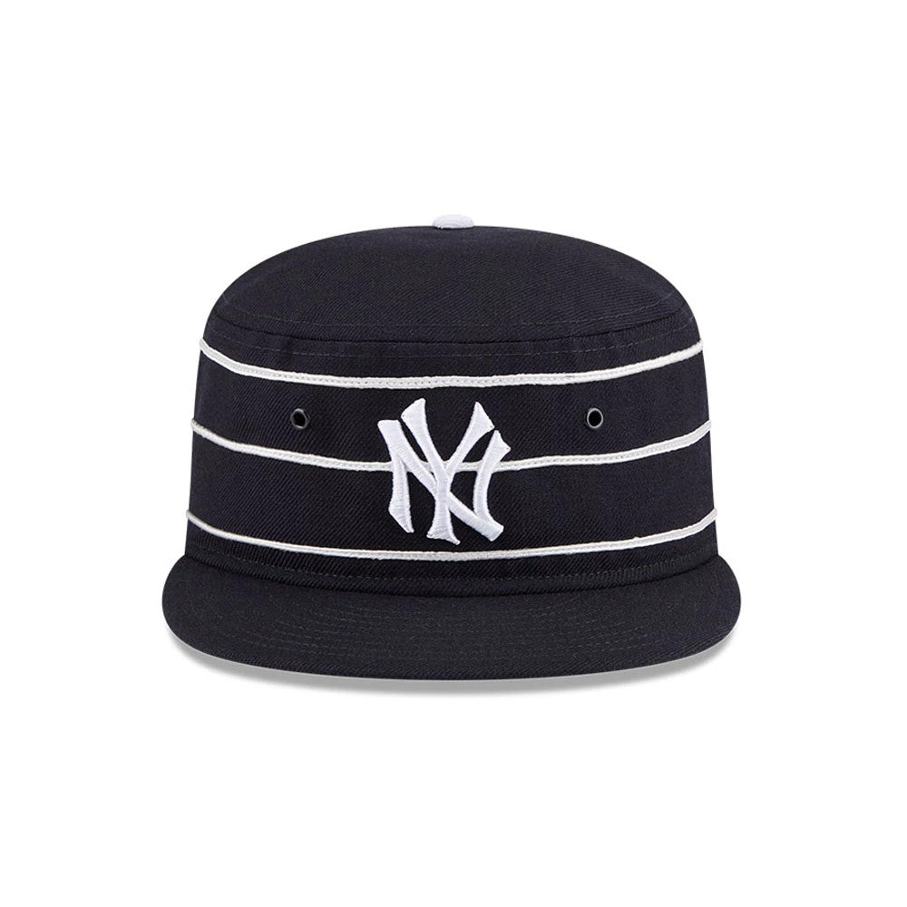 Pictured is this MLB Cooperstown New York Yankees Pillbox Adjustable cap in navy. 3