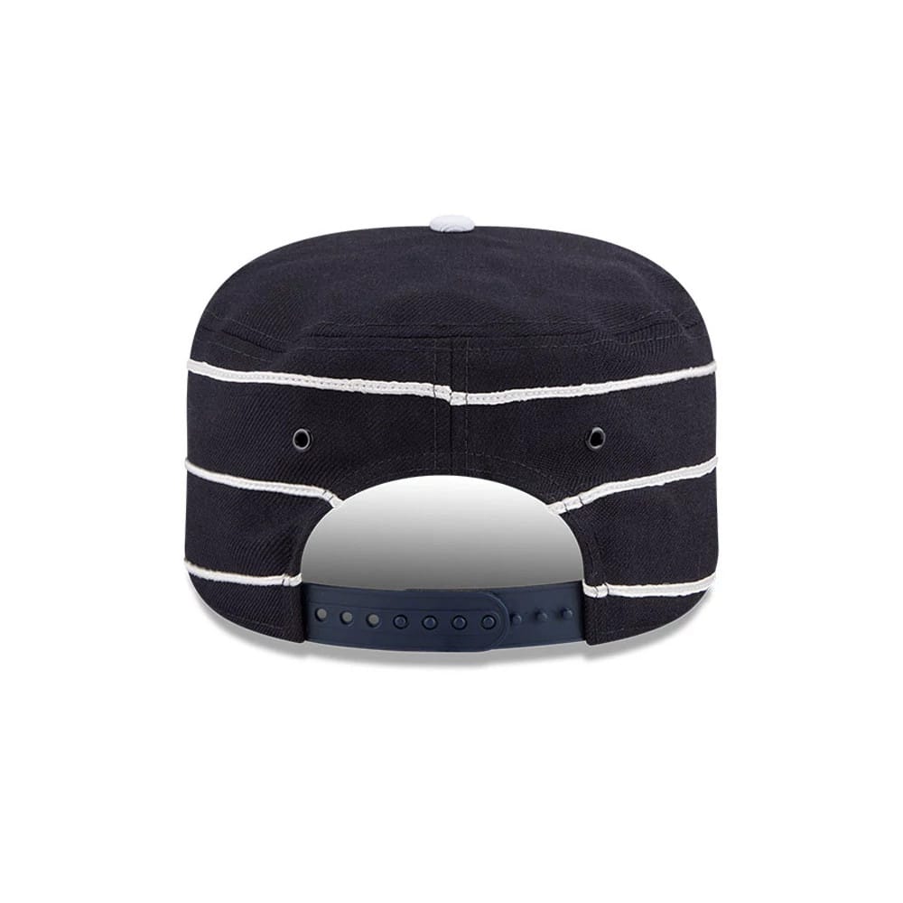 Pictured is this MLB Cooperstown New York Yankees Pillbox Adjustable cap in navy. 7