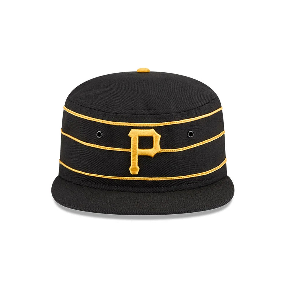 Pictured is this MLB Cooperstown Pittsburgh Pirates Pillbox Adjustable cap in black. 3