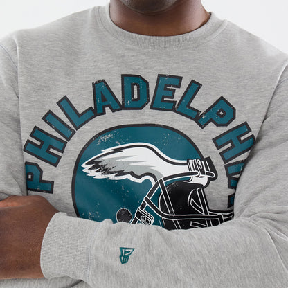 The model is wearing this NFL Training 2026 Philadelphia Eagles Crew Neck Sweater in grey. 3