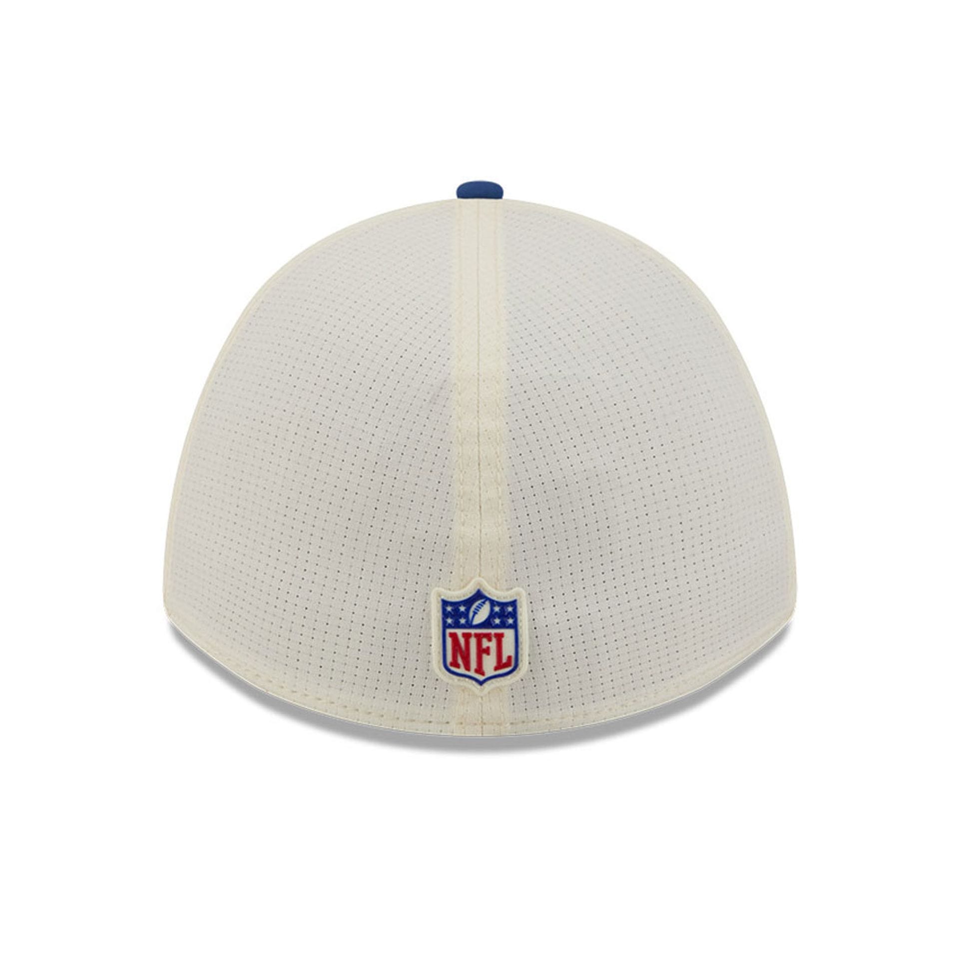 Pictured is this NFL Training 2026 Indianapolis Colts 39THIRTY M-Crown Stretch Fit cap in white. 6
