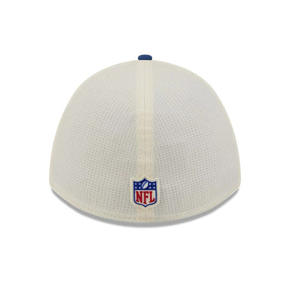 Pictured is this NFL Training 2026 Indianapolis Colts 39THIRTY M-Crown Stretch Fit cap in white. 6