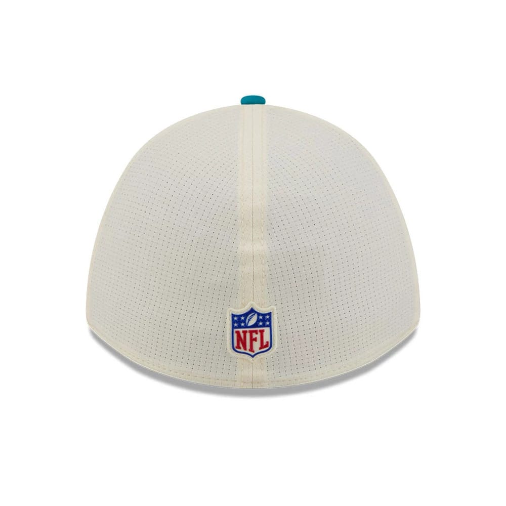 Pictured is this NFL Training 2026 Jacksonville Jaguars 39THIRTY M-Crown Stretch Fit cap in white. 4